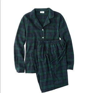 L.L. Bean Scotch Plaid Flannel Pajamas Set